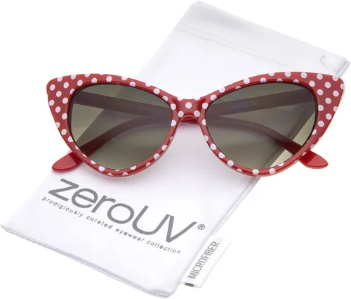 Miniatura 5 de zeroUV - Lentes de sol para mujer, diseño retro de grandes ojos de gato, 2.126 pulgadas.