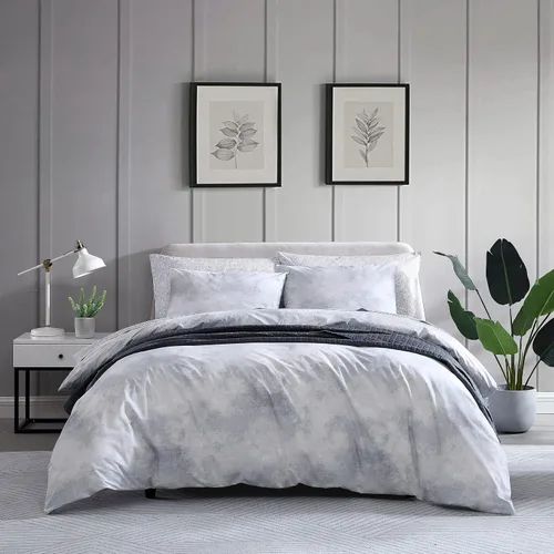 Miniatura 12 de City Scene - Juego de funda de edredón tamaño King, ropa de cama 100% algodón suave para comodidad durante todo el año, juego de cama de 3 piezas