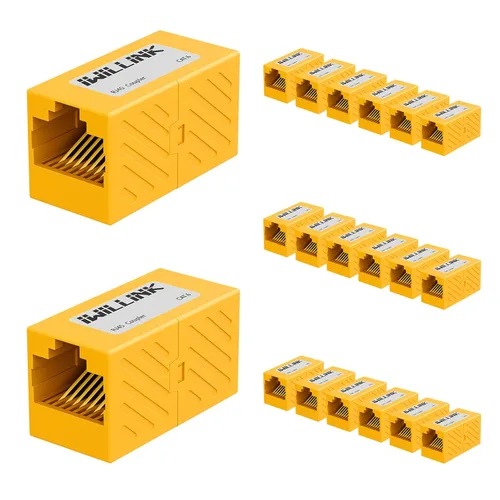 Miniatura 10 de iwillink Conector Ethernet RJ45, conector hembra a hembra RJ45 para cable Ethernet Cat7 Cat6 Cat5e Cat5, adaptador extensor, paquete de 5, negro