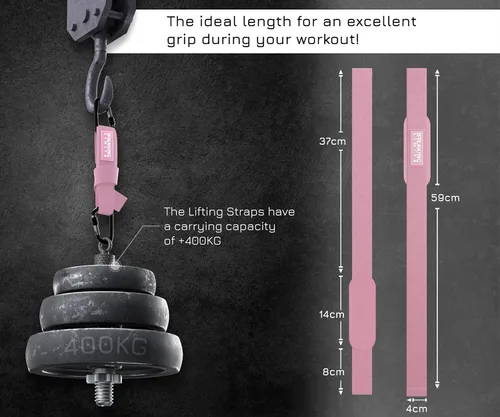 Miniatura 8 de Correas de gimnasio Breaking Limits Correas de levantamiento de peso para muñecas Paquete – Correas de levantamiento para entrenamiento