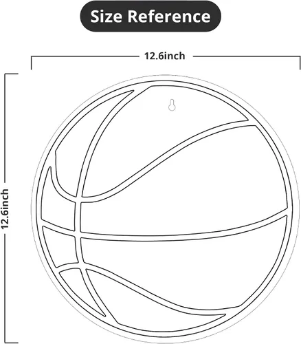 Miniatura 5 de Señal de neón de baloncesto Lumoonosity - Luces de baloncesto para dormitorio, sala de juegos, pared, decoración temática de baloncesto - Luz