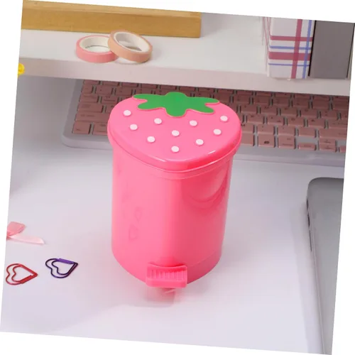 Miniatura 9 de NUOBESTY Mini papelera de escritorio pequeña con tapa pequeña