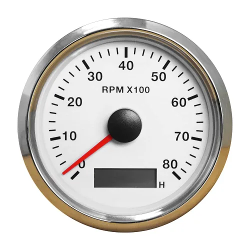 Miniatura 14 de ELING Tacómetro universal Medidor RPM con medidor de horas ajustable y alarma RPM 0-12000RPM 3.346 in con retroiluminación Negro+Negro