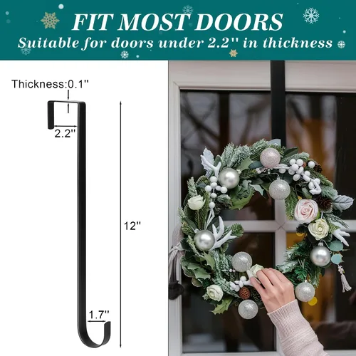 Miniatura 4 de HOOSUN Decoraciones del 4 de julio, colgadores de corona para puerta delantera, soporte patriótico de 12 pulgadas para colgar sobre la puerta