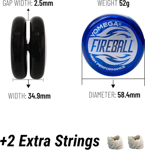 Miniatura 4 de Yomega Bola de fuego - Yoyo de transeje sensible YOYOS de alto rendimiento, ideal para que los jugadores actúen como profesionales + cuerdas