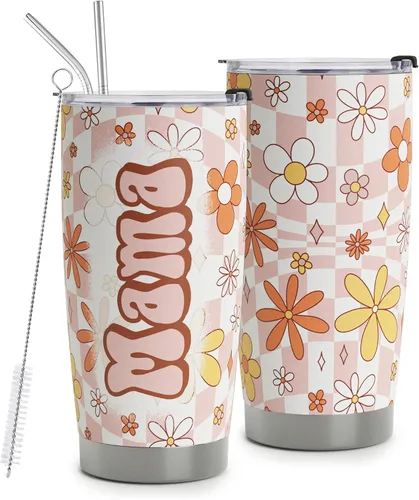 Miniatura 9 de Regalos para mamá autista, taza de viaje de conciencia sobre el autismo con popote para mamá, tazas de acero inoxidable para autismo de 20 onzas