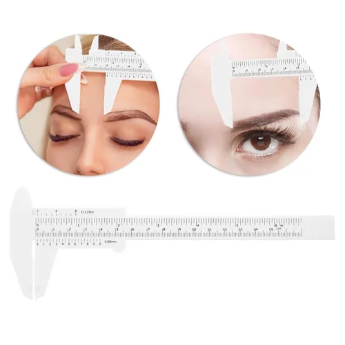 Miniatura 7 de Regla de cejas, Microblading Ruler Mak USp Herramienta de medición de cejas Microblading DIY Plantilla Microblading Medidor de Microblading