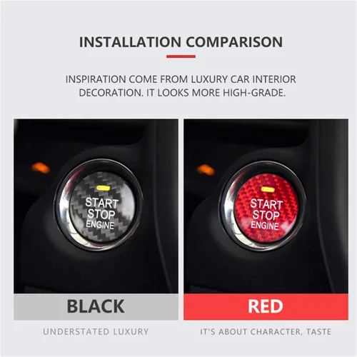 Miniatura 3 de Adhesivo negro para interruptor de arranque de encendido para Mazda 3 Axela para Mazda 6 Atenza CX-3 CX-4 CX-5 CX-8 MX-5 Cubierta de botón de motor