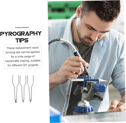 Miniatura 7 de Uonlytech Puntas de grabado de punta de pirógrafo para madera, accesorios para quemar madera, accesorios para quemar madera, herramientas