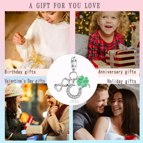 Miniatura 62 de LNQOBU Happy Life - Colgante para pulseras de abalorios, plata de ley 925 para mujer (con un espaciador de cuentas)
