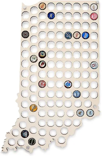 Miniatura 35 de Torched Mapa de tapa de cerveza de Virginia Occidental, soporte de tapa de cerveza de los Estados Unidos, decoración de pared, regalo para amantes