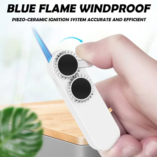 Miniatura 5 de Encendedor de soplete de butano, bonito estético, recargable y ajustable, encendedores geniales para hombres, velas de chimenea, camping, barbacoa