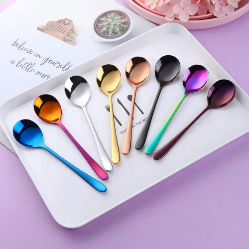 Miniatura 2 de Buyer Star Cucharaditas de 5.5 pulgadas Mini cucharas de café de acero inoxidable para azúcar Demitasse Espresso Cucharas