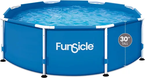 Funsicle Actividad 8' x 30" Piscina redonda sobre el suelo, incluye bomba de filtro FiltraBoost 400 GPH con AutoSkimmer, cartucho de filtro tipo I y