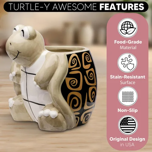 Miniatura 4 de Soporte para Utensilios de Cocina de Tortuga - Recipiente de Almacenamiento de Tortuga Marina - Decoraciones para el Hogar de Tortuga - Decoración