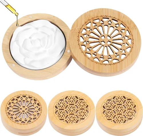 Difusor de aceites esenciales de piedra, difusor para aceites esenciales, ideal para decorar en casa, oficina o automóvil, y regalo (4)