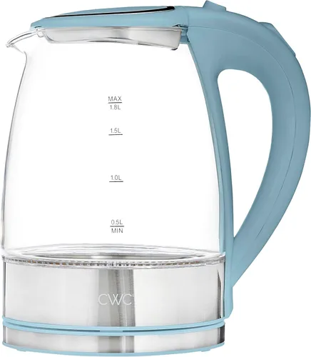 Miniatura 7 de COOK WITH COLOR Hervidor de té eléctrico, caldera de agua caliente inalámbrica de 1.8 L, hervidor rápido de 1200 W, apagado automático y protección