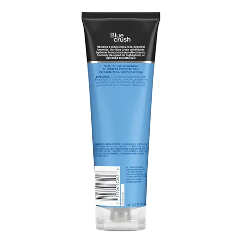 Miniatura 11 de John Frieda Blue Crush - Juego de champú y acondicionador para morenas, nutre el cabello teñido y natural, pigmentos azules para cabello castaño