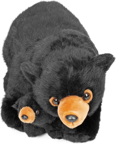 Miniatura 2 de Wild Republic Mom & Baby - Oso negro de peluche, juguete de peluche, regalos para niños, 15 pulgadas