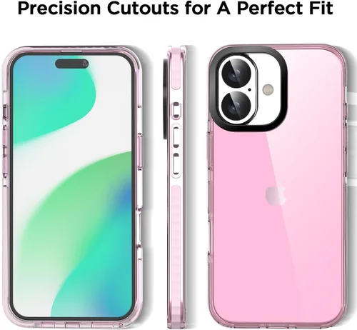Miniatura 322 de AICase Funda protectora para iPhone 16 compatible con iPhone 16, delgada, ligera, transparente [no amarillenta] Diseño vibrante