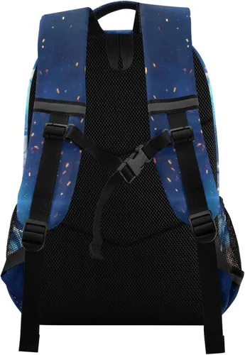 Miniatura 7 de Mochila para niños y niñas, mochila de viaje con diseño de astronauta y gato