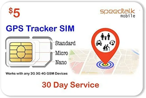 Miniatura 10 de Tarjeta SIM GSM SpeedTalk Mobile para Rastreadores GPS 5G 4G - Dispositivos de Rastreo para Mascotas, Niños, Personas Mayores y Vehículos - Servicio