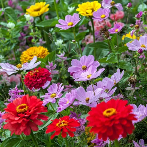 Miniatura 9 de Eden Brothers Semillas mixtas de flores silvestres de área seca para plantar, 1 libra, más de 480,000 semillas con cosmos, margarita africana, lino