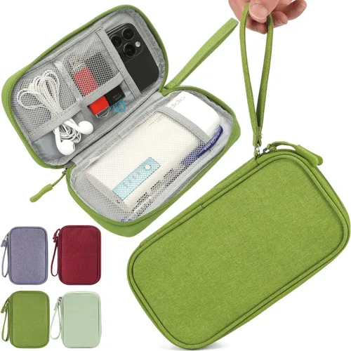 Miniatura 16 de CAAORDKSO Estuche Organizador Electrónico, Estuche Organizador de Cables de Viaje, Estuche Organizador de Accesorios Electrónicos, Estuche