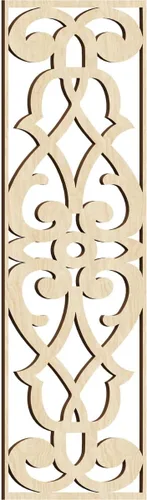 Miniatura 161 de 9 3/8"W x 24 3/8"H x 1/4"T Bellaire Decorativos Paneles de pared de madera calado, abedul
