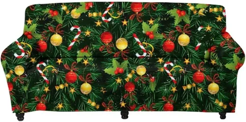 Miniatura 19 de Horeset Snowy Tree - Funda de sofá para 2 cojines, decoración del hogar, funda protectora de muebles para perro, impermeable y lavable Árbol nevado