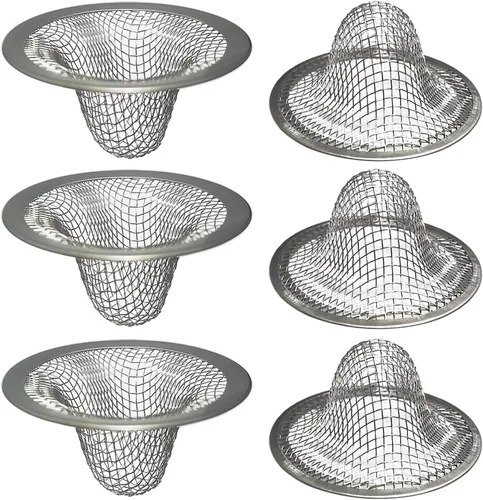 Miniatura 8 de Colador de drenaje pequeño de 1.0", atrapa cabellos para desagüe de fregadero, colador de drenaje de fregadero de baño, 2 cestas de malla de drenaje