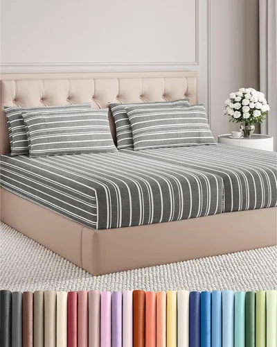 Miniatura 84 de Juego de sábanas Queen de 6 piezas, sábanas tamaño Queen, ropa de cama suave de lujo de hotel, refrescante, cómoda y transpirable, 1 encimera, 1 26
