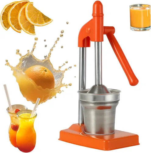 Miniatura 8 de Exprimidor de hierro fundido, prensa manual de hierro fundido, extractor de jugo de prensa manual resistente para jugo de naranja de limonada Style-B