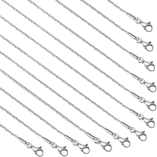 Miniatura 14 de UMAOKANG Cadena de joyería para hacer joyas, cadenas de acero inoxidable chapadas en oro, suministros para hacer joyas a granel, Acero inoxidable