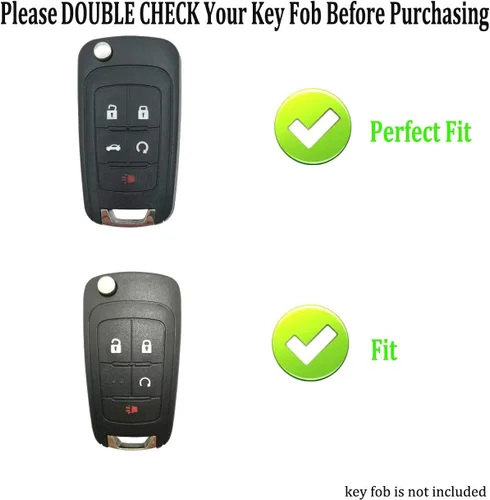 Miniatura 2 de Funda protectora de llavero de TPU compatible con 2010-2019 Chevy Equinox, 2011-2016 Cruze Malibu Camaro Trax Impala Sonic Buick Lacrosse Regal