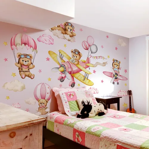 Miniatura 12 de 2 hojas de calcomanías de pared de hadas para dormitorio de niñas, murales de pared de flores, vinilo para despegar y pegar, calcomanías de pared
