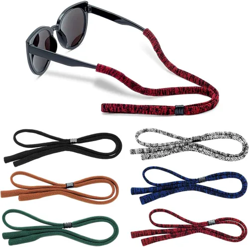 Correa ajustable para lentes (paquete de 6) para lentes de sol, para hombres y mujeres Paquete de 6 (colorido)