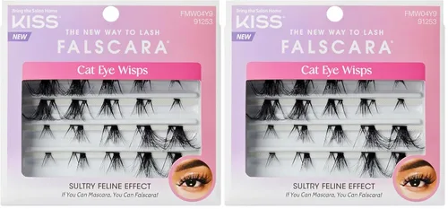 Miniatura 20 de KISS FALSCARA - Pestañas postizas WISPS, paquete múltiple, bambi, bricolaje, naturales, ultra glamorosas, invisibles, reutilizables 3x, construibles