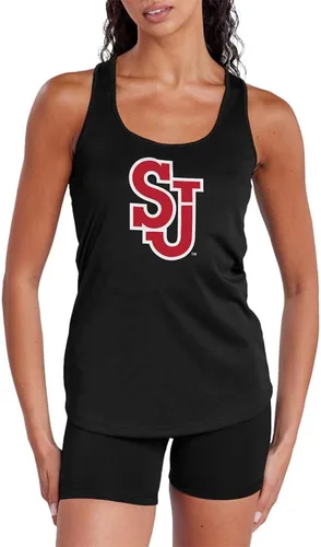 Miniatura 140 de Camiseta deportiva sin mangas oficial de NCAA Collegiate para mujer, con espalda cruzada, colección con logotipo primario