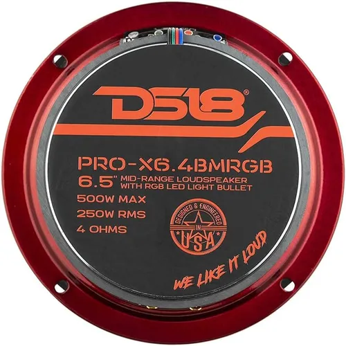 Miniatura 8 de DS18 PRO-X6.4BMRGB - Altavoz con bala de luz RGB - 6.5 pulgadas, rango medio, 500 W máximo, 250 W RMS, 4 ohmios - Altavoces de puerta de audio