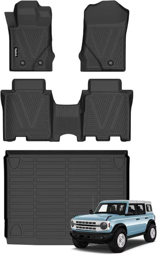Miniatura 134 de Tapetes de piso para todo clima y forro de carga con respaldo para Chevrolet Suburban de 7 asientos 2021-2025 / GMC Yukon XL de 7 asientos