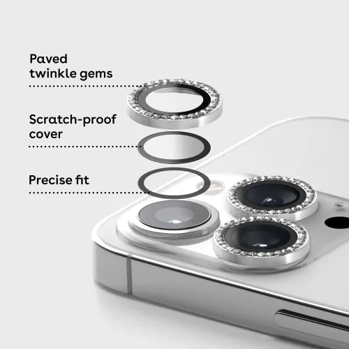 Miniatura 4 de CASETiFY Gema De Lente De Cámara [Fácil Aplicación] Para iPhone 16 Pro / 16 Pro Max - Azul Bebé