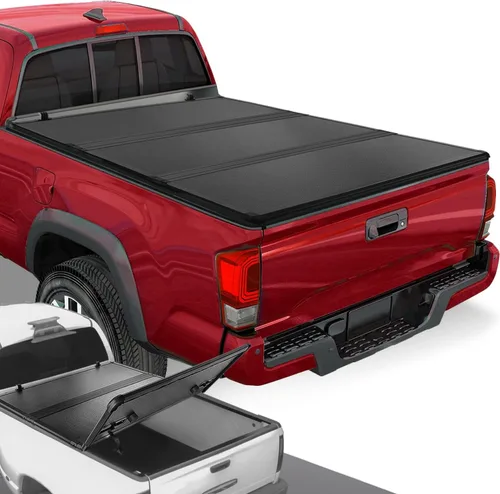 Miniatura 16 de DNA MOTORING Nueva actualización de cubierta para caja de camioneta rígida, de tres pliegues, compatible con plataforma de 6.5 pies, de modelos