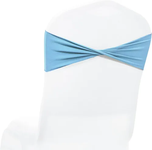 Miniatura 35 de MDS® Paquete de 10 bandas elásticas de elastano para silla sin hebilla deslizante, lazo elástico reutilizable para silla para boda, recepción