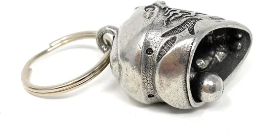 Miniatura 4 de Bravo Bells Campana de casco de calavera de motocross, accesorio de campana de motociclista o llavero para buena suerte en la carretera