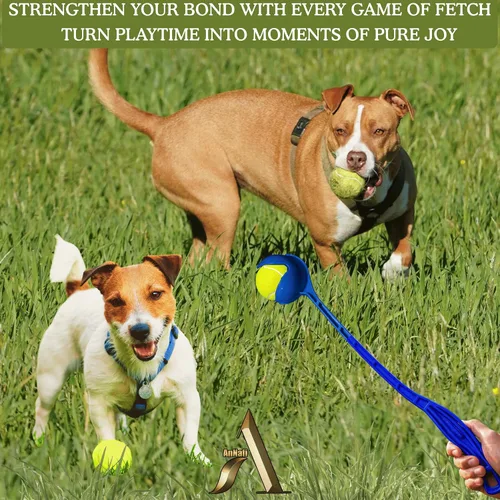 Miniatura 5 de AnNafi® Lanzador de pelotas para perros, lanzador de pelotas de tenis de larga distancia para perros, lanzador manual de pelotas para perros