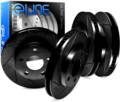 R1 Concepts Para 1993-1998 Toyota Supra Delantero Trasero Negro Zinc Diamante Ranurado Rotores De Freno