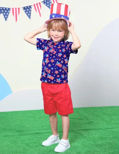 Miniatura 2 de COSLAND Sombrero para bebé del 4 de julio para niños, sombrero de tío Sam, multicolor, 1-3T