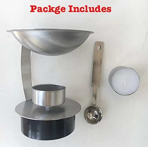Miniatura 2 de Calentador de velas de cera de sellado de altura de fuego ajustable, cuchara de fusión, herramienta de horno, estufa, olla, cera, palillos de cera