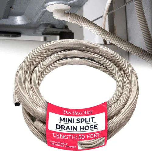 DuctlessAire Manguera de drenaje mini dividida – Manguera de drenaje de aire acondicionado portátil – Manguera universal de drenaje de condensado